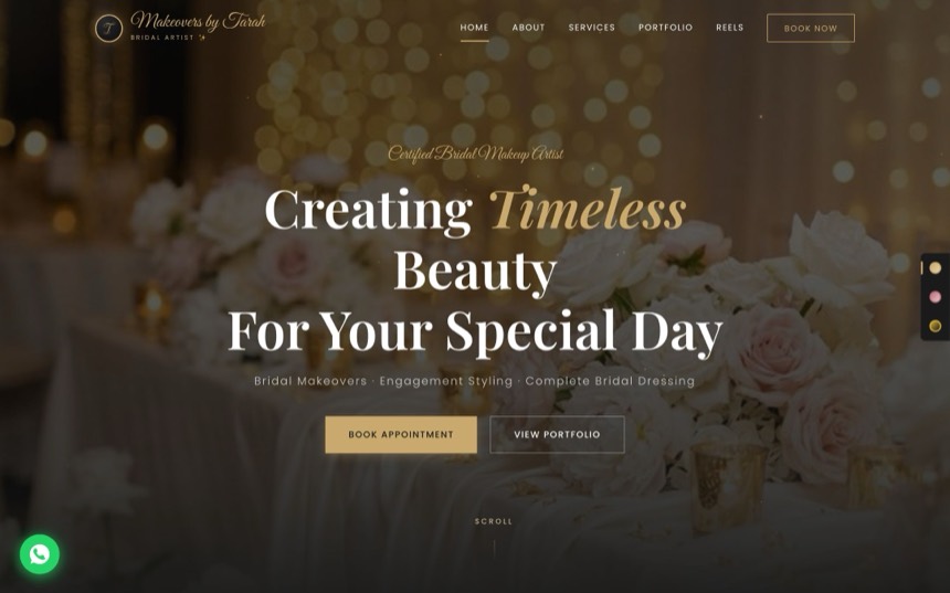 The Makeovers by Tarah website we built