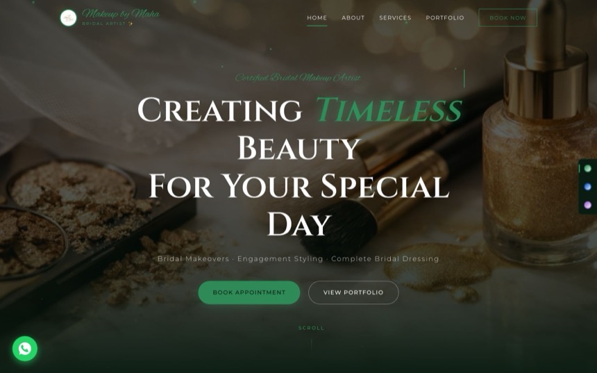 The Makeup by Maha website we built